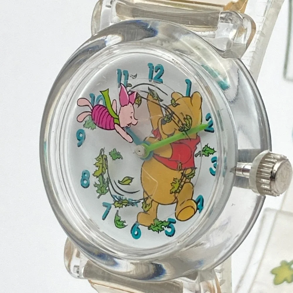 Timex Winnie the Pooh Women's Watch 29mm Piglet Clear New Battery 1998 90s 7.5